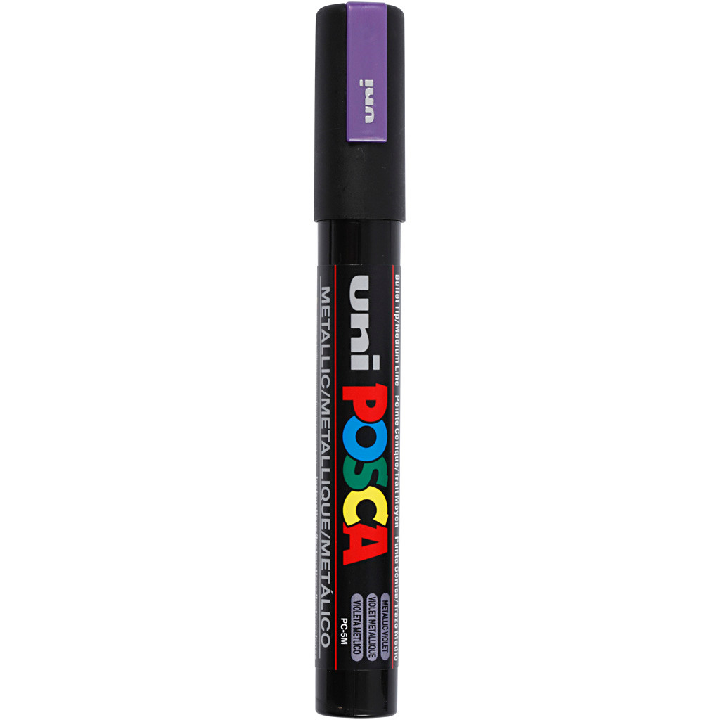 Tusch Posca, stregtykkelse: 2,5 mm, PC-5M , metallic violet, medium, 1stk.