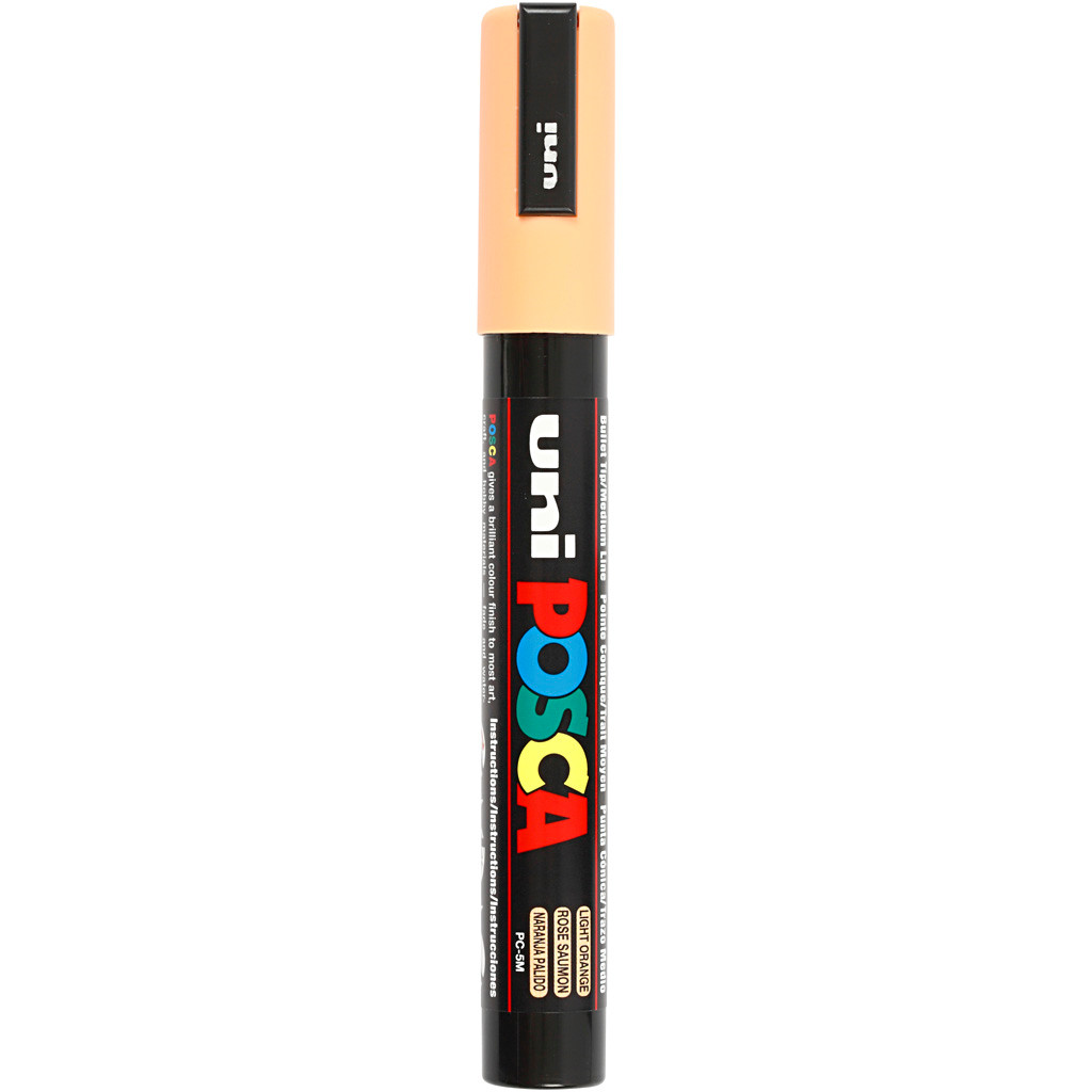 Posca tus, stregtykkelse: 2,5 mm, PC-5M , pale orange, medium, 1stk.