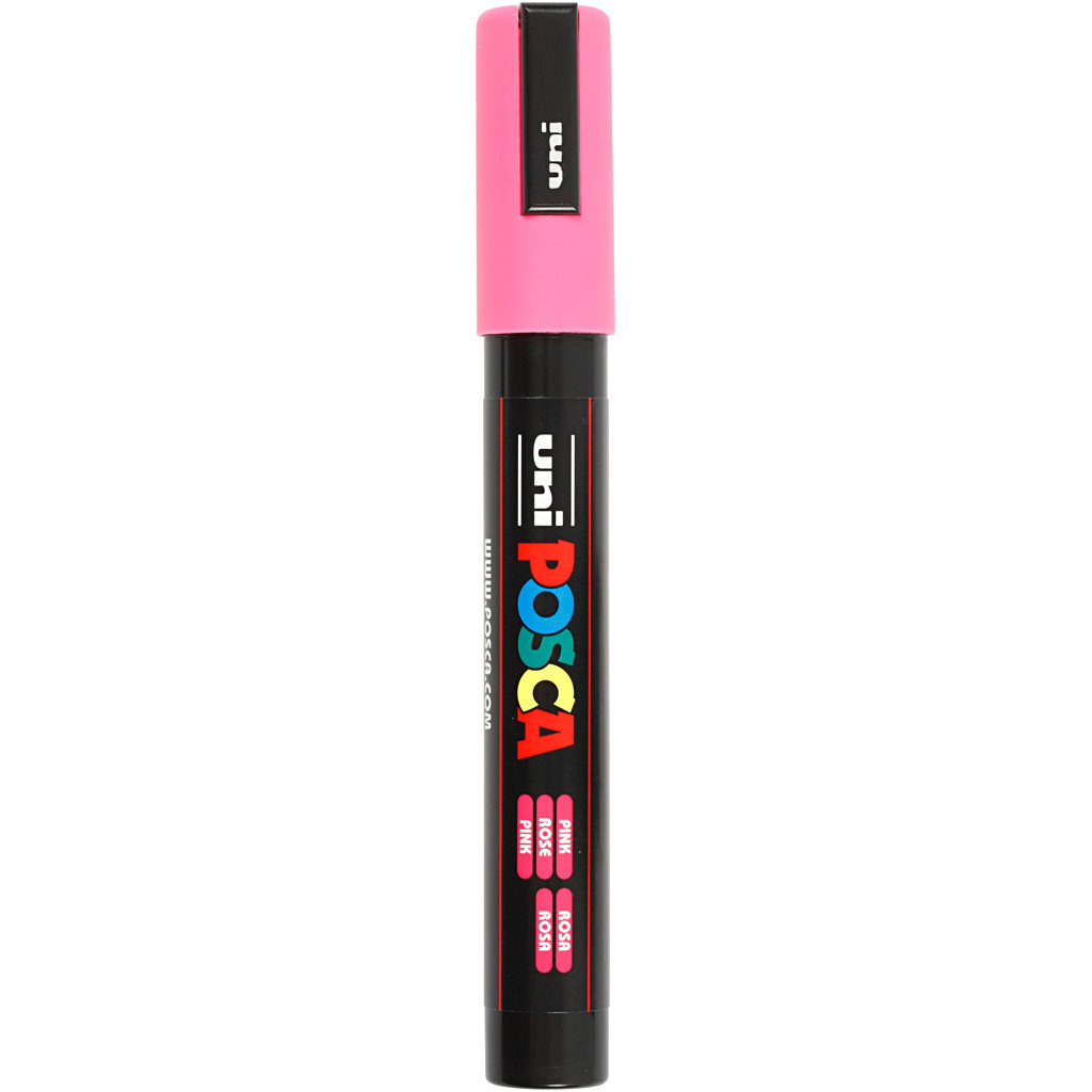 Tusch Posca, stregtykkelse: 2,5 mm, PC-5M , pink, medium, 1stk.