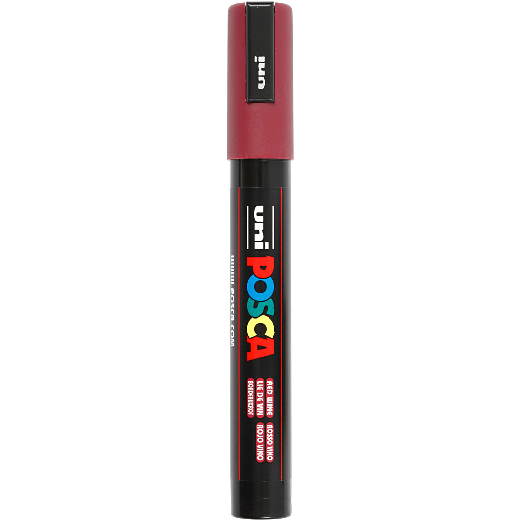 Tusch Posca, stregtykkelse: 2,5 mm, PC-5M , red wine, medium, 1stk.
