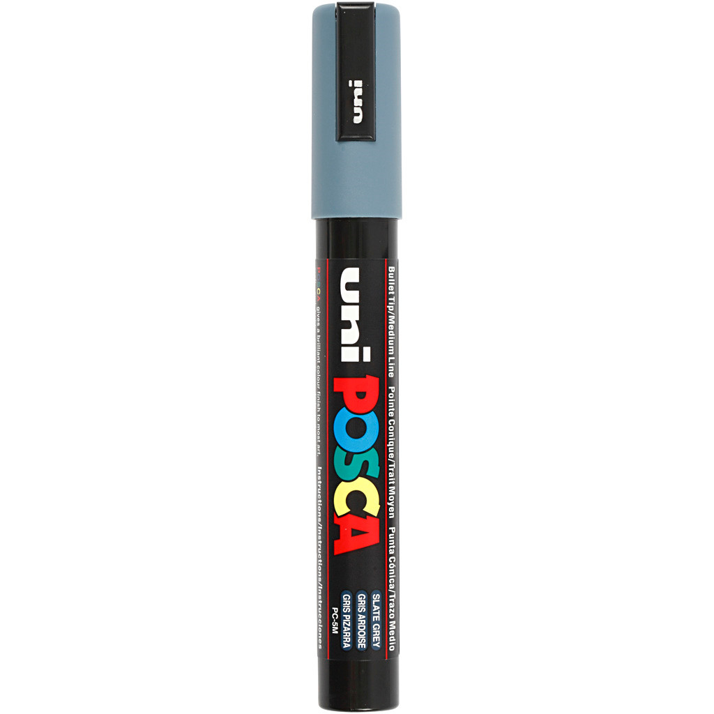 Tusch Posca, stregtykkelse: 2,5 mm, PC-5M , slate grey, medium, 1stk.