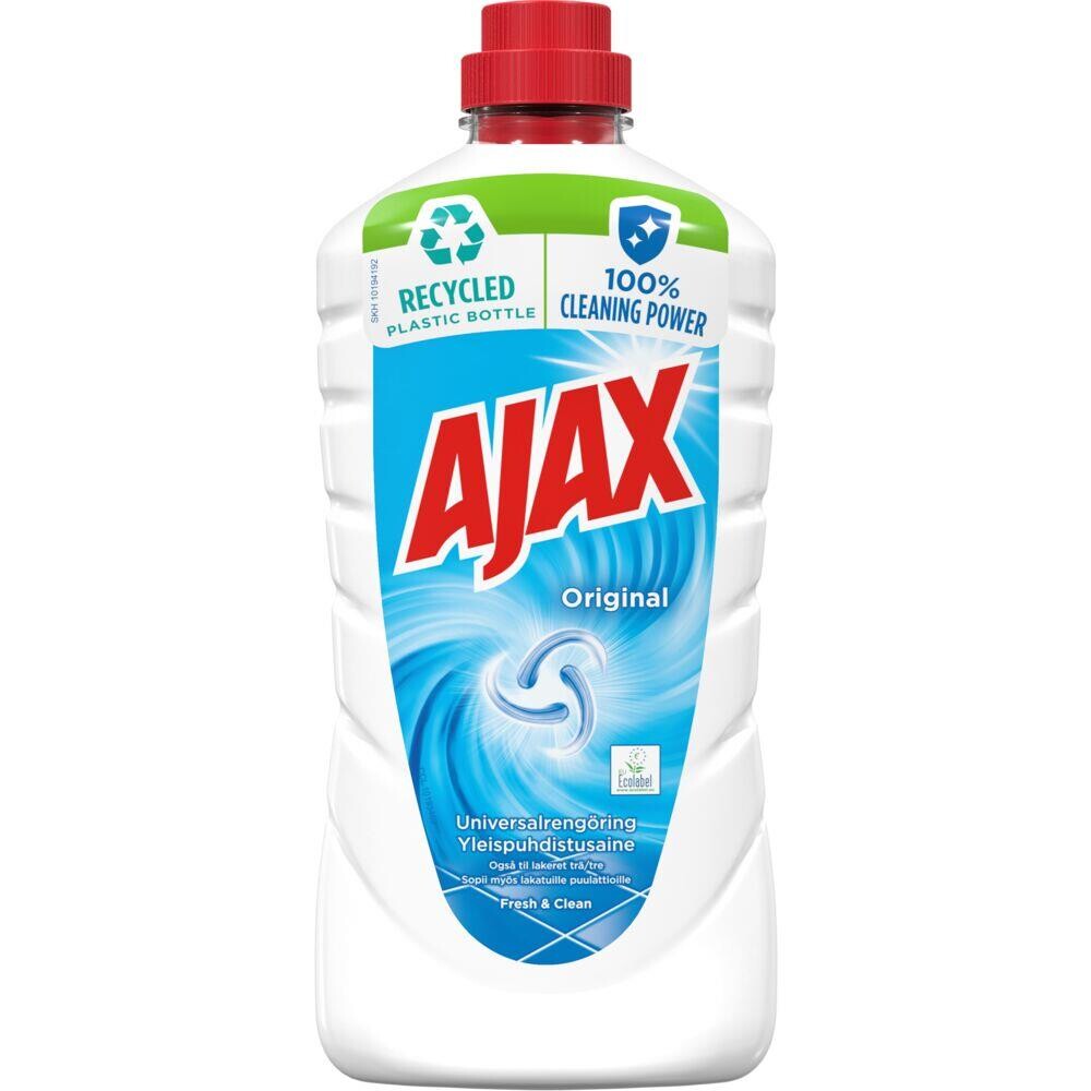 Universalrengøring - Ajax Original 1 l - Uden farve - Med parfume - 8 stk