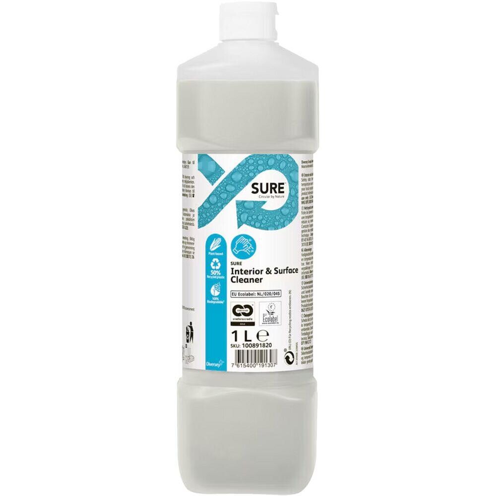 Universalrengøring - Diversey SURE Interior & Surface Cleaner 1 l - Uden farve og parfume - 6 stk