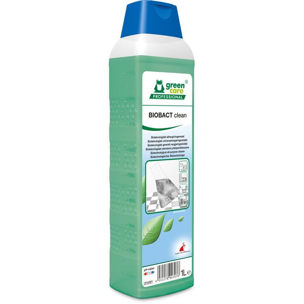 Universalrengøring - Green Care BIOBACT Clean 1L - Med parfume/farve - 10 stk