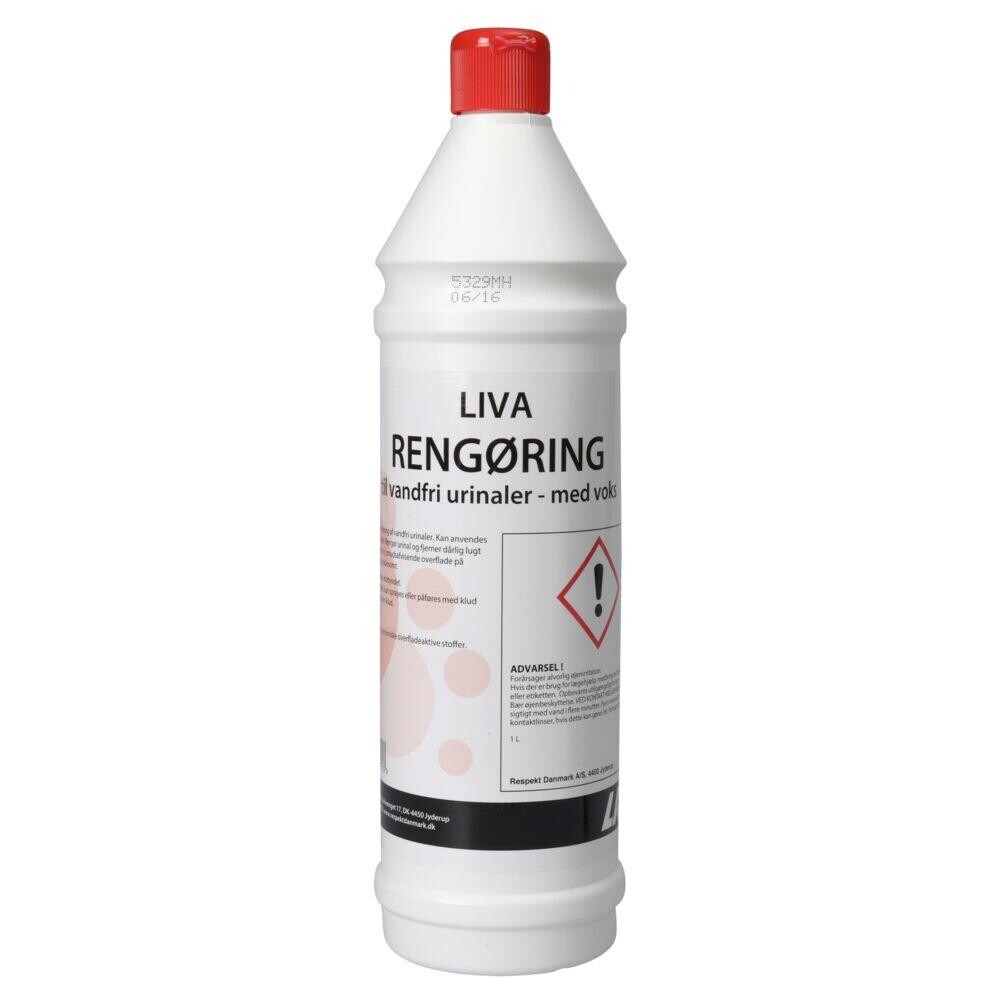 Universalrengøring - Liva 1L - Til vandfri urinaler/med voks - Uden parfume/farve - 6 stk