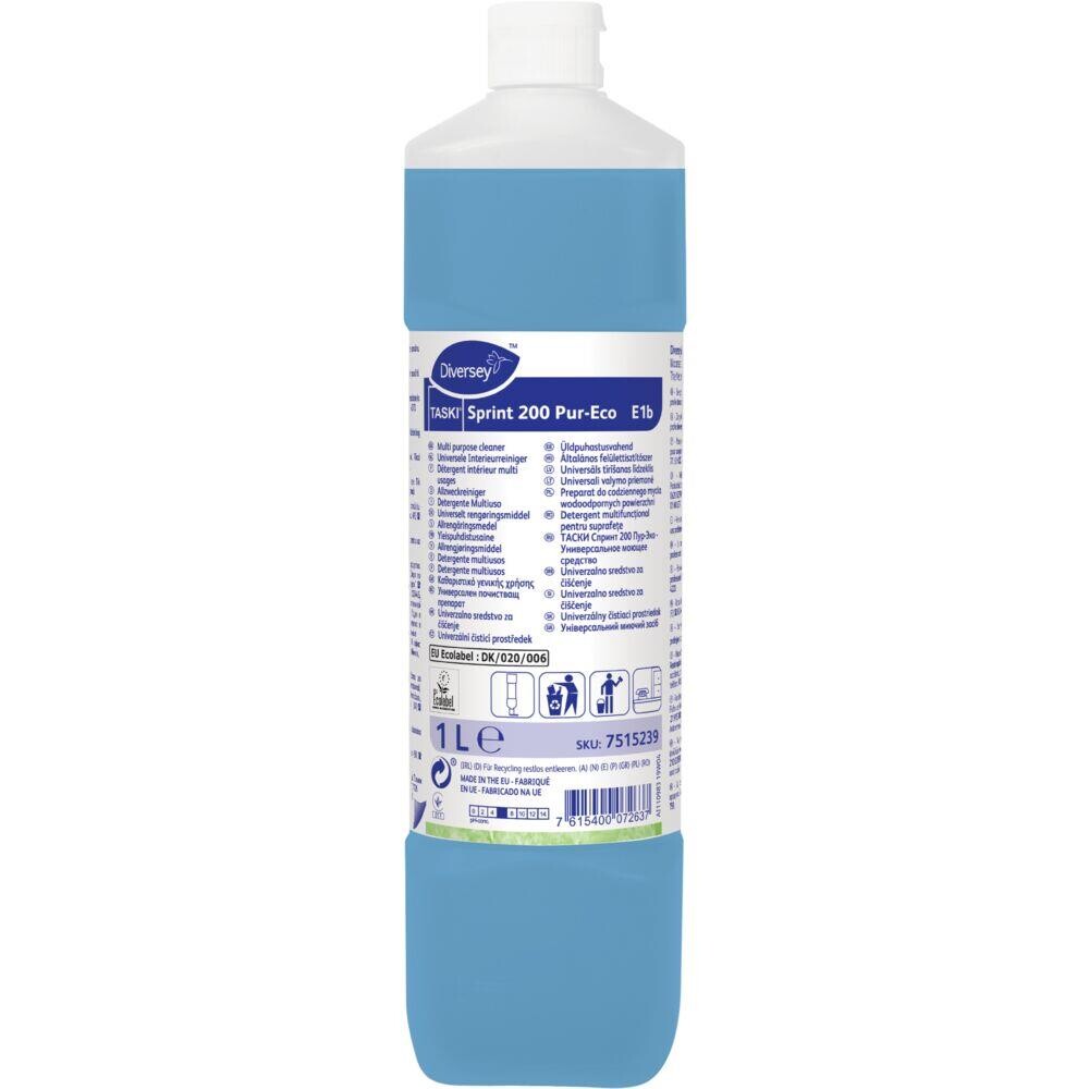 Universalrengøring - Taski Sprint 200 Pur-Eco 1L - Med parfume/farve - 6 stk