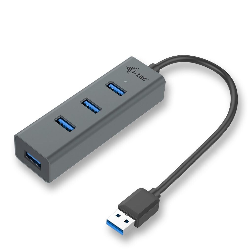 USB-hub - i-tec USB 3.0 Metal HUB - 4 porte - Sort