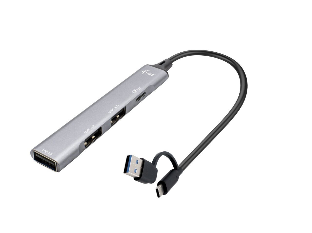 USB-hub - i-tec USB-A/USB-C Metal HUB - 1x USB-C 3.1 + 3x USB 2.0 - Sølv