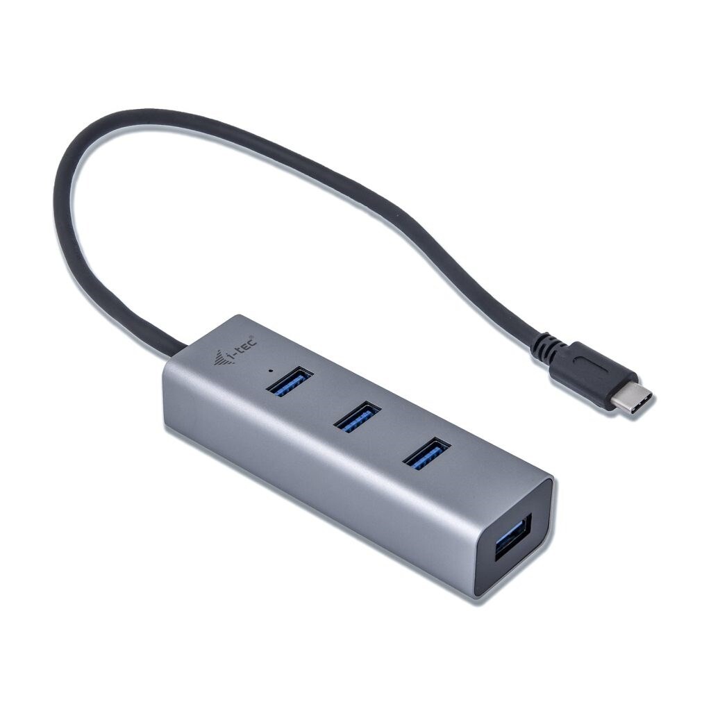 USB-hub - i-tec USB-C Metal HUB - 4x USB-A 3.0 - Sølv