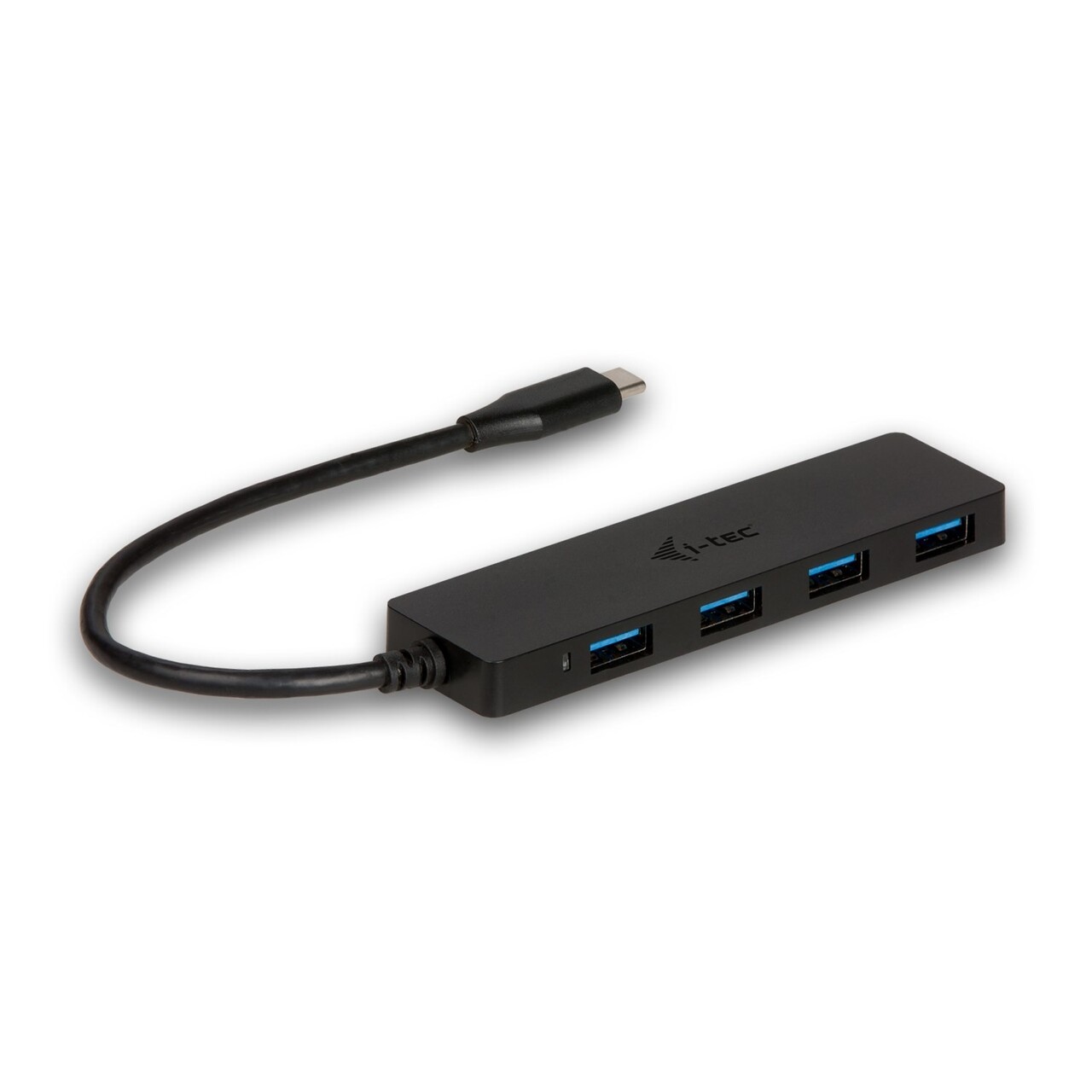 USB-hub - i-tec USB-C Slim Passive HUB - 4x USB-A 3.0 - Sort - 20 cm kabel
