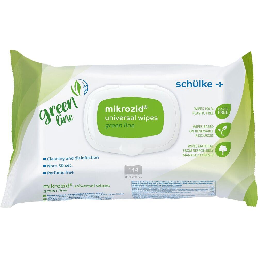 Vådserviet - Mikrozid Universal Wet Wipe Green Line 18x20 cm - 6 pakker