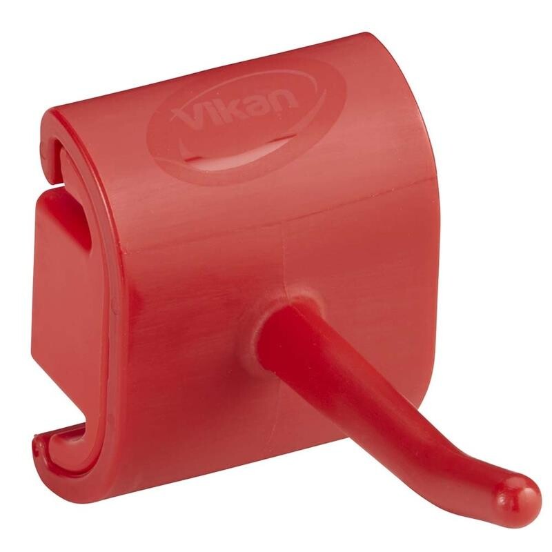 Vægophæng Vikan 78x41mm rød enkeltkrogs modul hygijenisk