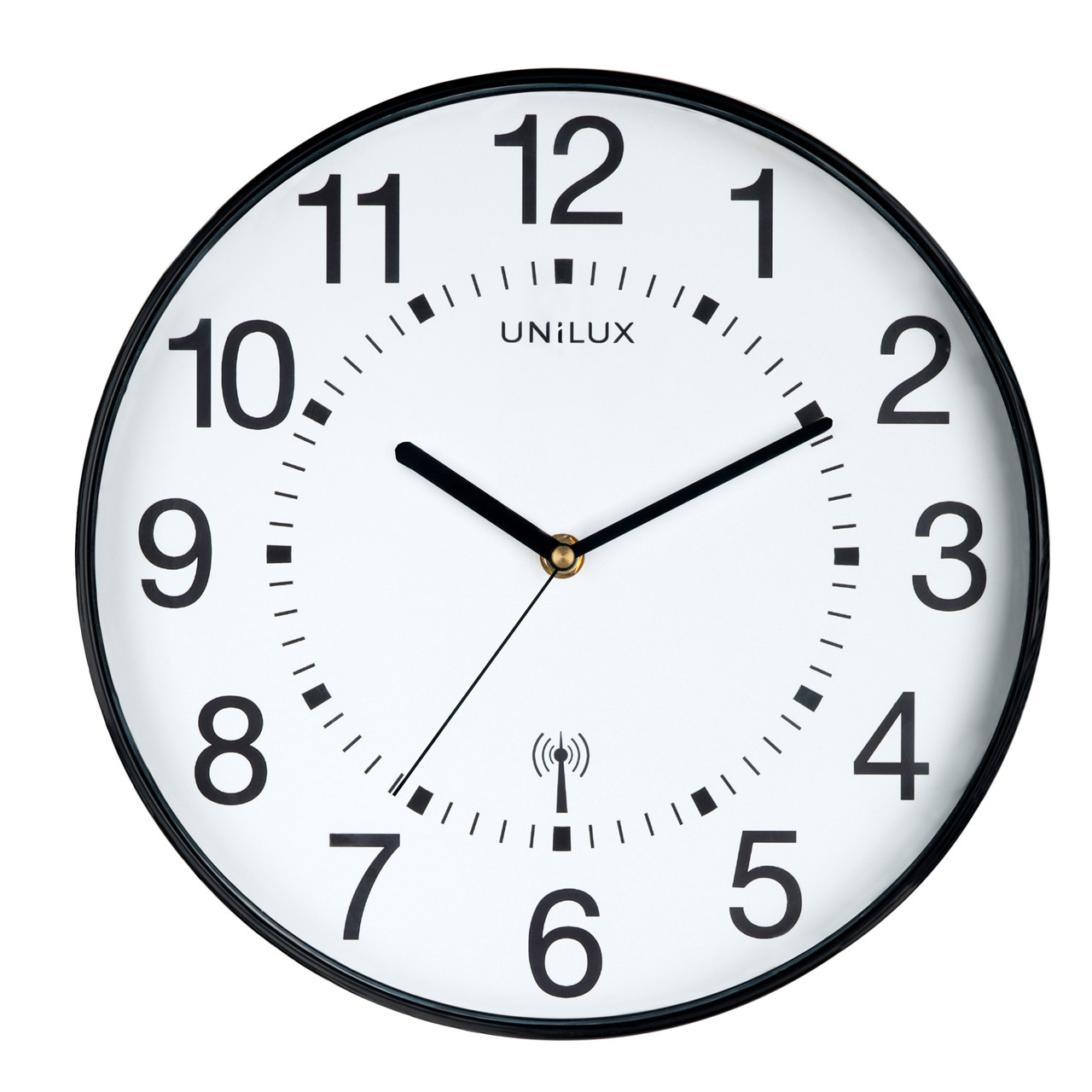 Vægur Unilux Maxi Wawe sort/metal ø37,5cm