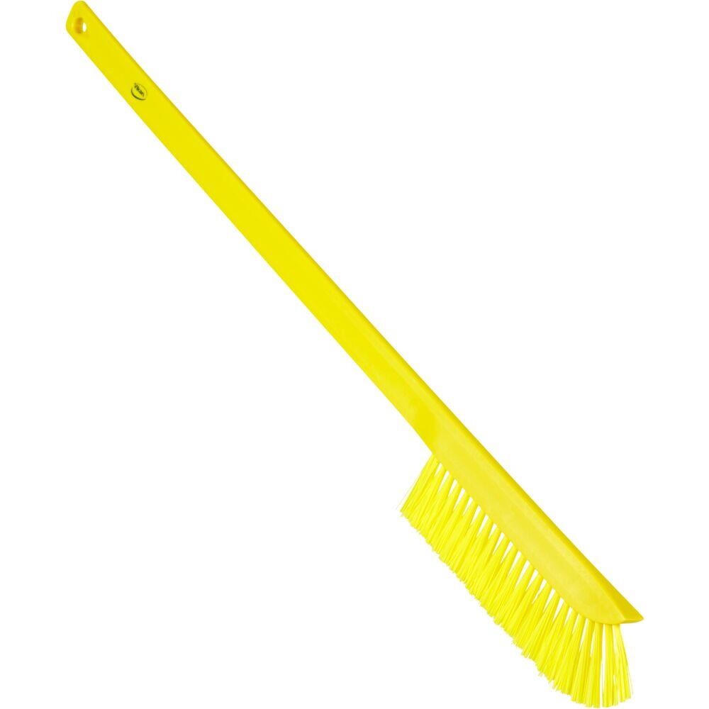 Vaskebørste Vikan - 600x15mm gul PP medium med lang skaft - 10 stk