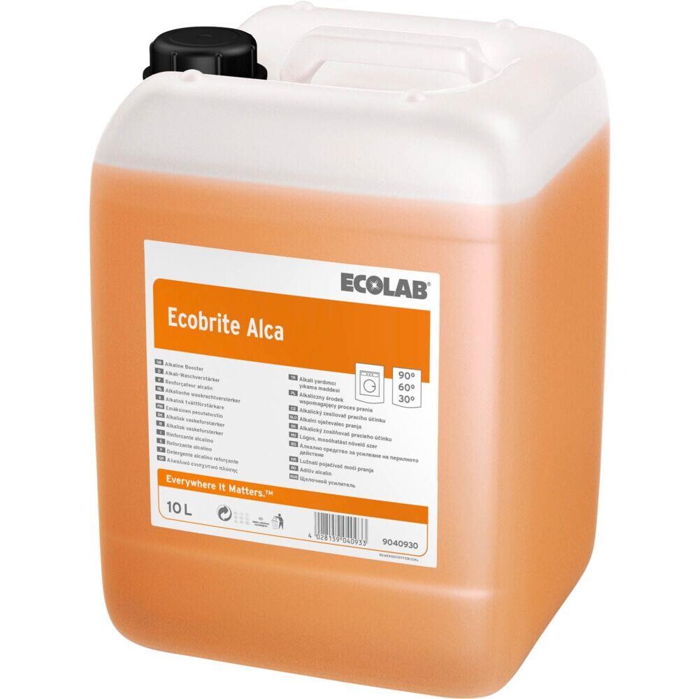Vaskeforstærker - Ecolab Ecobrite Alca 10 l - Alkalisk - Fosfatfri - Uden farve og parfume