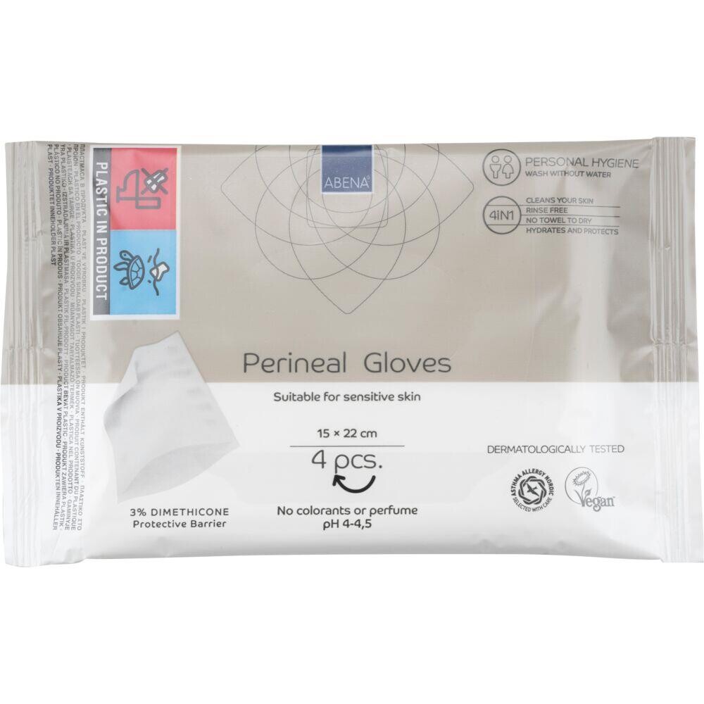 Vaskehandske - ABENA perineal - Halv-fold - Uden farve/parfume - 4 stk.
