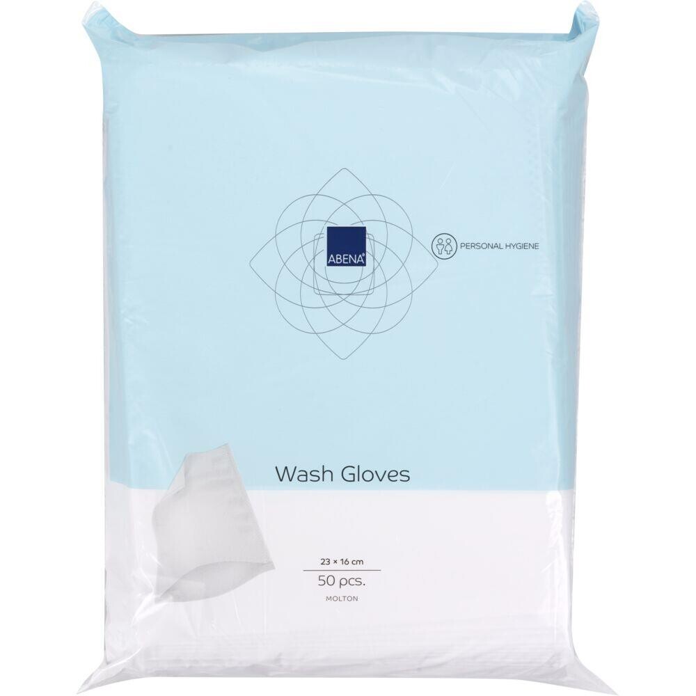 Vaskehandske Molton ABENA 23x16cm ultrasonic sealed engangs - 50 stk