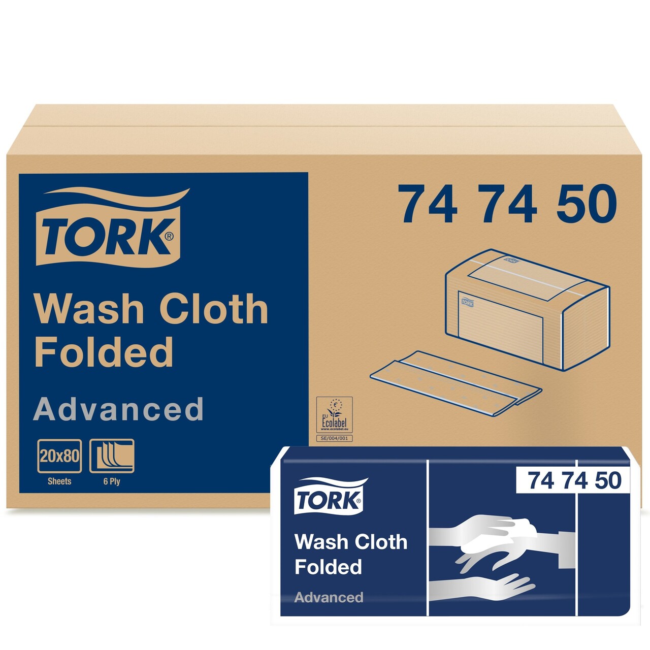 Papirhåndklæder Tork 747450 Advanced H3 - 6-lag Z-fold 80 ark - 20 pakker