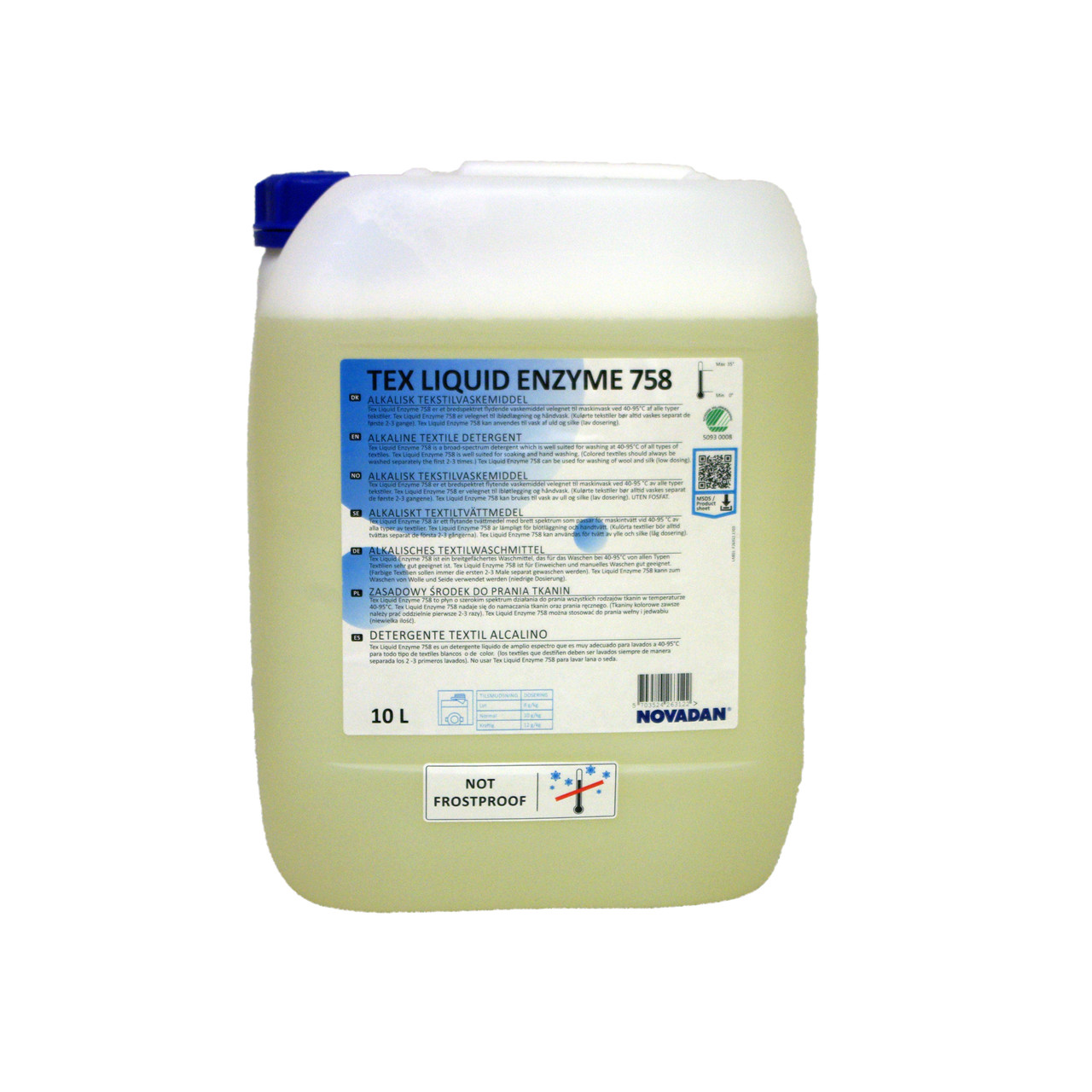 Vaskemiddel - Flydende Tex Liquid Enzyme 758 - 10 liter