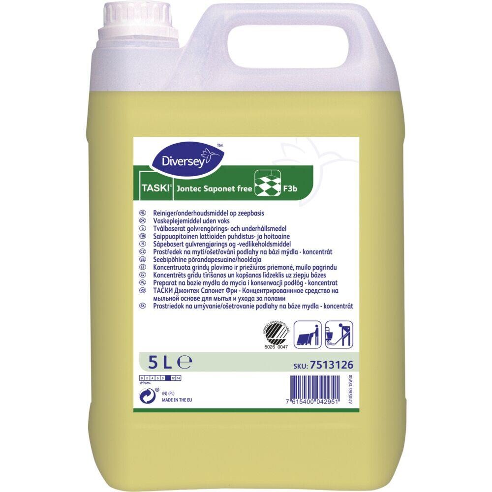 Gulvpleje - Taski Jontec Saponet Free F3b - Uden farve og parfume - 5 l - 2 stk