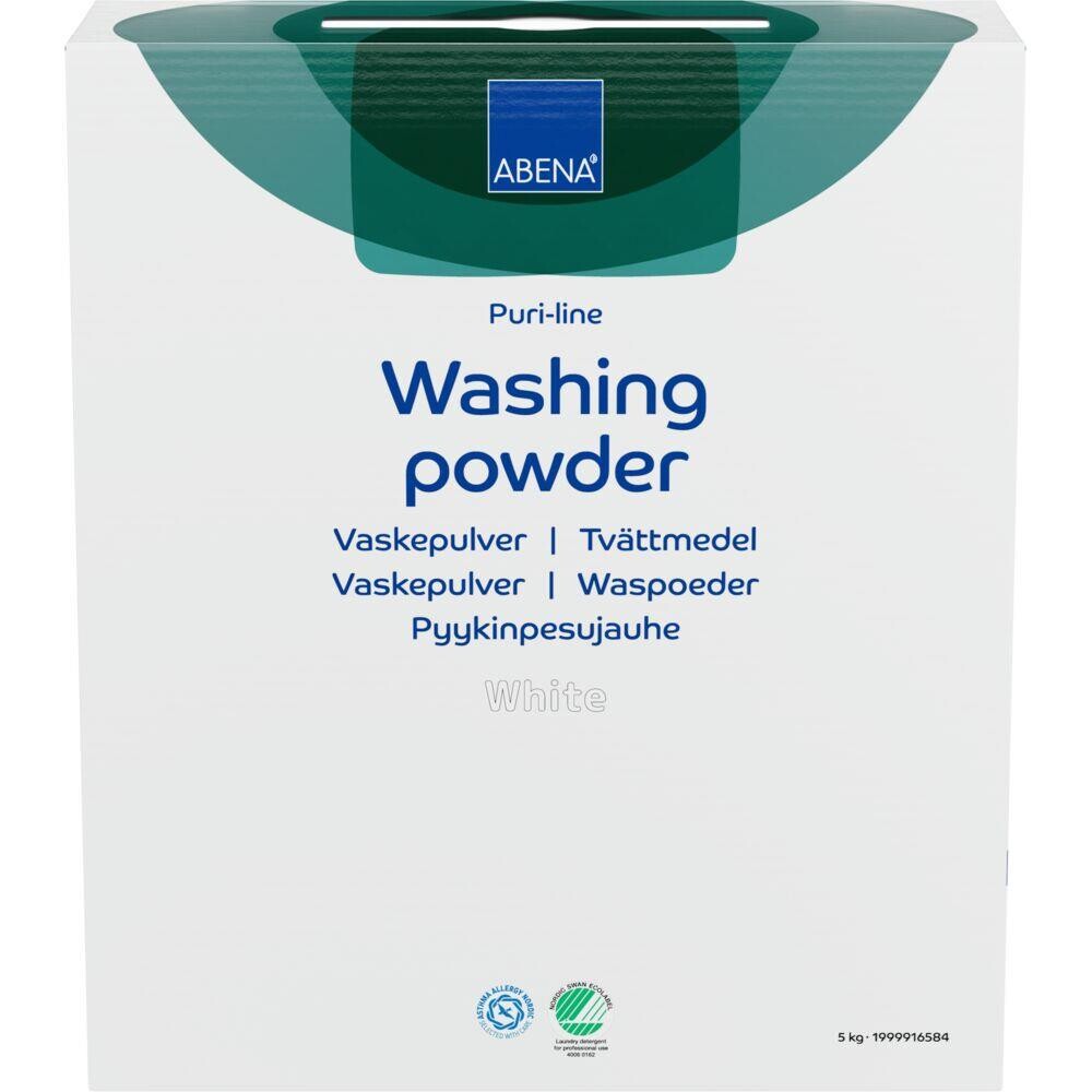 Vaskepulver - ABENA Puri-Line - Hvidt - Uden farve og parfume - 5 kg - 2 stk