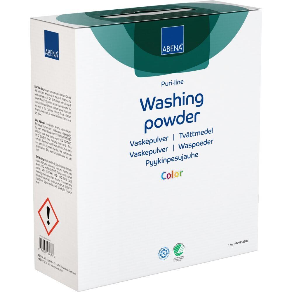 Vaskepulver - ABENA Puri-Line - Kulørt - Uden farve og parfume - 5 kg - 2 stk
