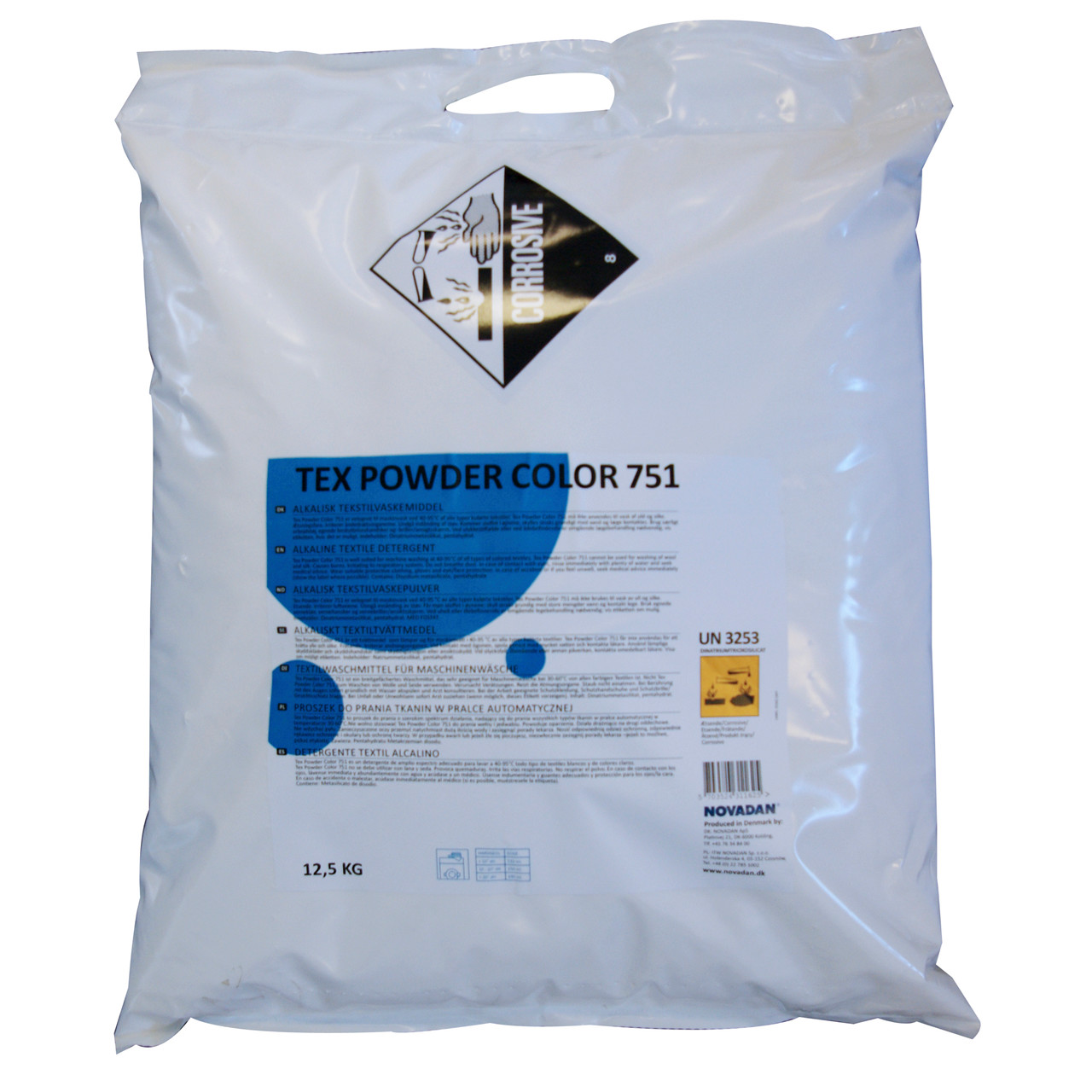 Vaskepulver Novadan Tex Powder Color 751 - 12,5 kg