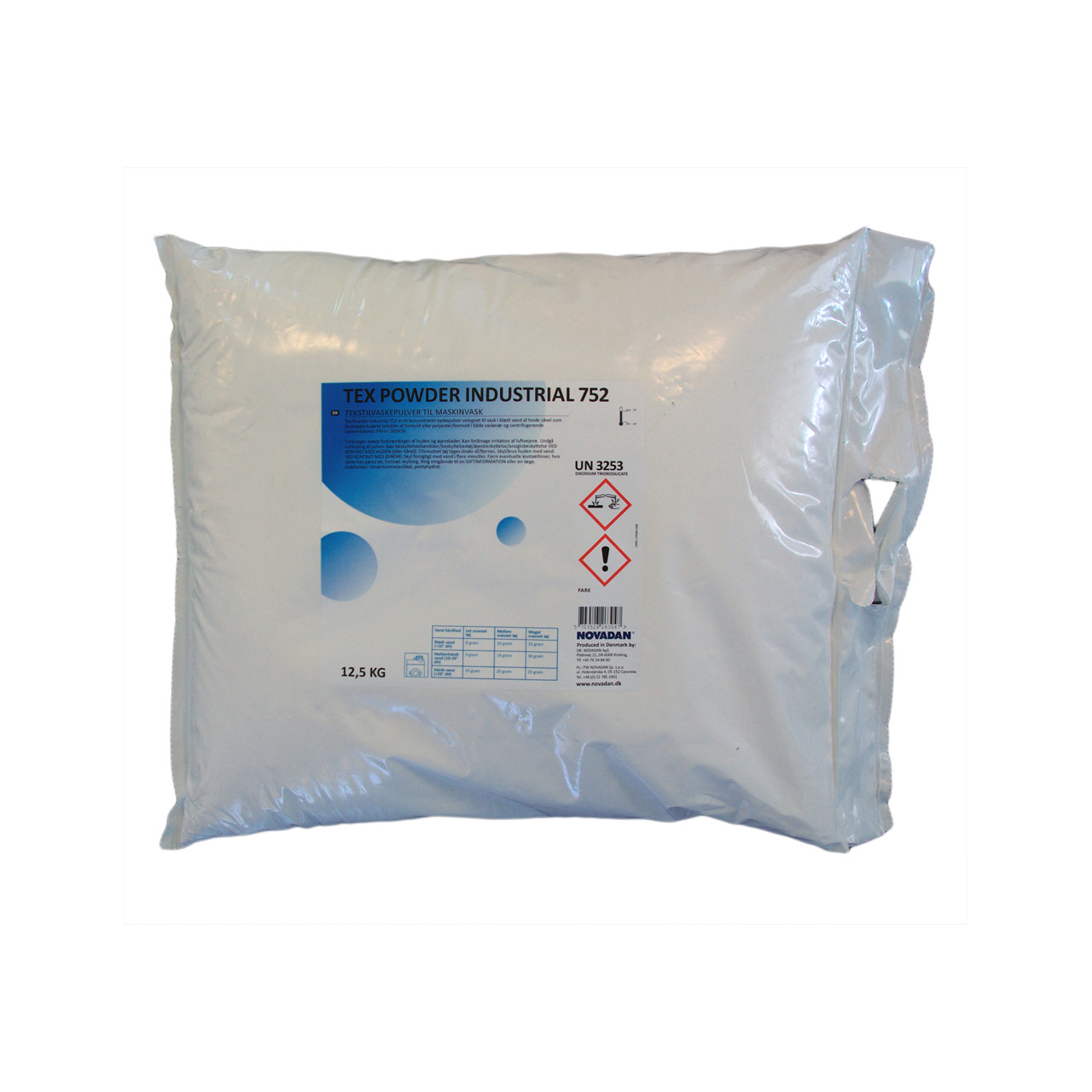 Vaskepulver - Novadan Tex Powder Industrial 752 - 12,5 kg