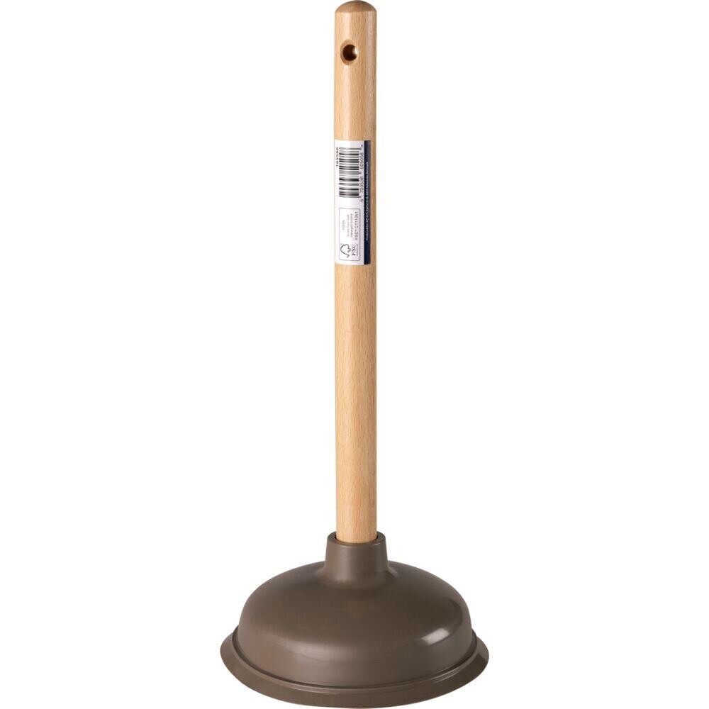 Vaskesuger - 35 cm Ø13,8 cm - Plast/Træ - Brun
