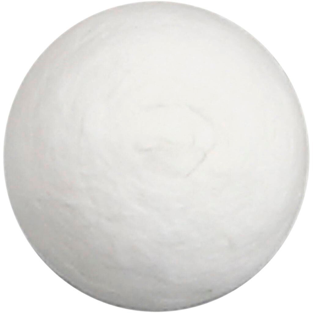 Vatkugle - Ø20mm - Hvid - Med hul - 300 stk