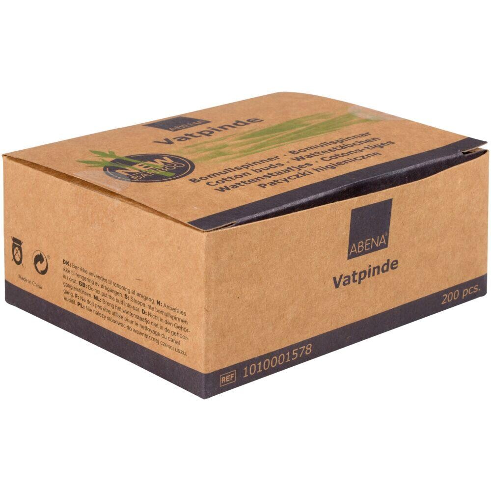 Vatpinde - 7,5 cm - Bambus/Bomuld - Vat i begge ender - 200 stk
