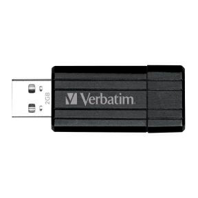 USB-nøgle - Verbatim Store 'N' Go PinStripe - 128 GB - USB - Sort