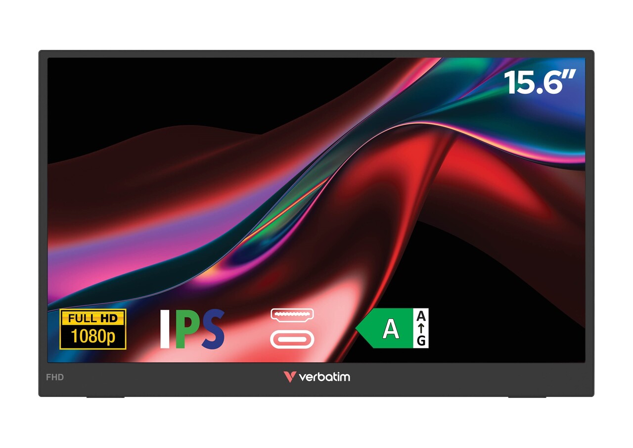 Skærm - Verbatim 15,6" Portable FHD Monitor LIGHT - Full HD