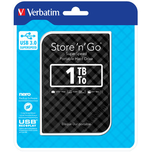 Verbatim Ekstern Harddisk 1TB 2,5'' Store N Go black