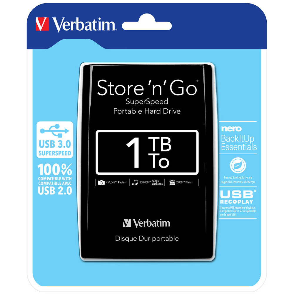 Verbatim 1TB Hard Drive 2,5'' USB 3.0