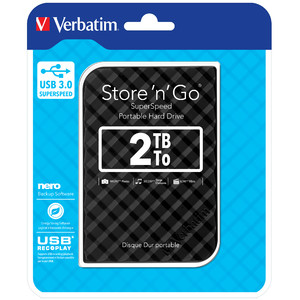 Verbatim 2TB Hard Drive 2,5'' Store 'N' Go USB 3.0, Black
