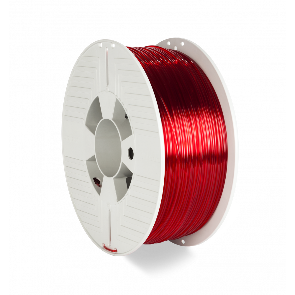 PET-G Filament - Verbatim 1.75MM 1KG RED TRANSPARENT