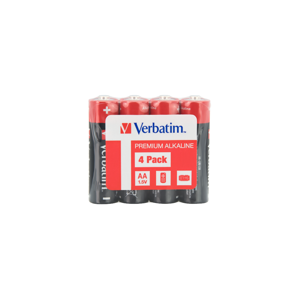 Batterier AA Alkaline Verbatim - 4 stk