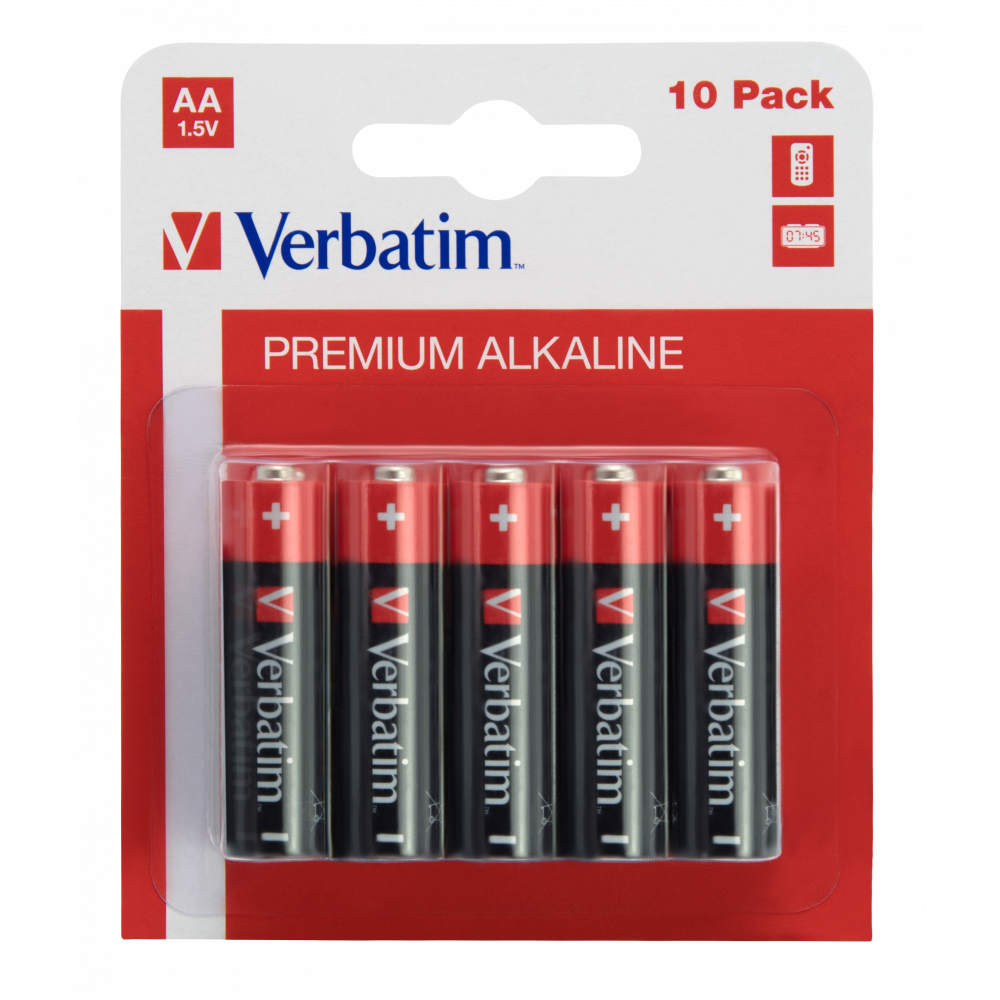 AA Batteri Alkaline Verbatim - 10 stk.