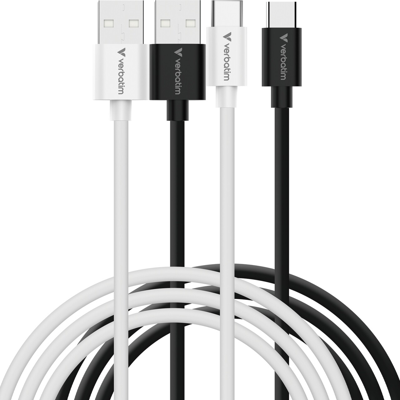 USB-A to USB-C kabel - Verbatim Essentials - 18W 1m 2-pack