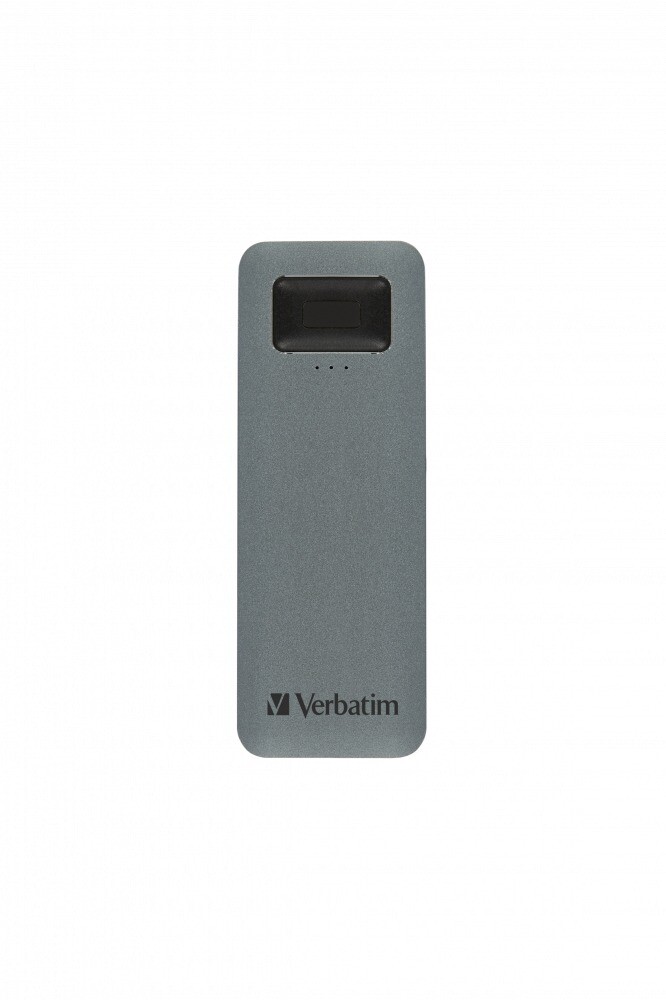4 stk. Verbatim Fingerprint Secure SSD USB 3.2 1TB, Grey