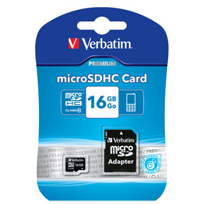 Micro SD kort - Verbatim microSDHC 16GB - Class 10 - inkl. adapter