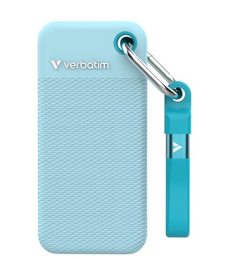 SSD harddisk - Verbatim - Pocket SSD - USB 3.2 - Gen 2 - 1TB - Blå