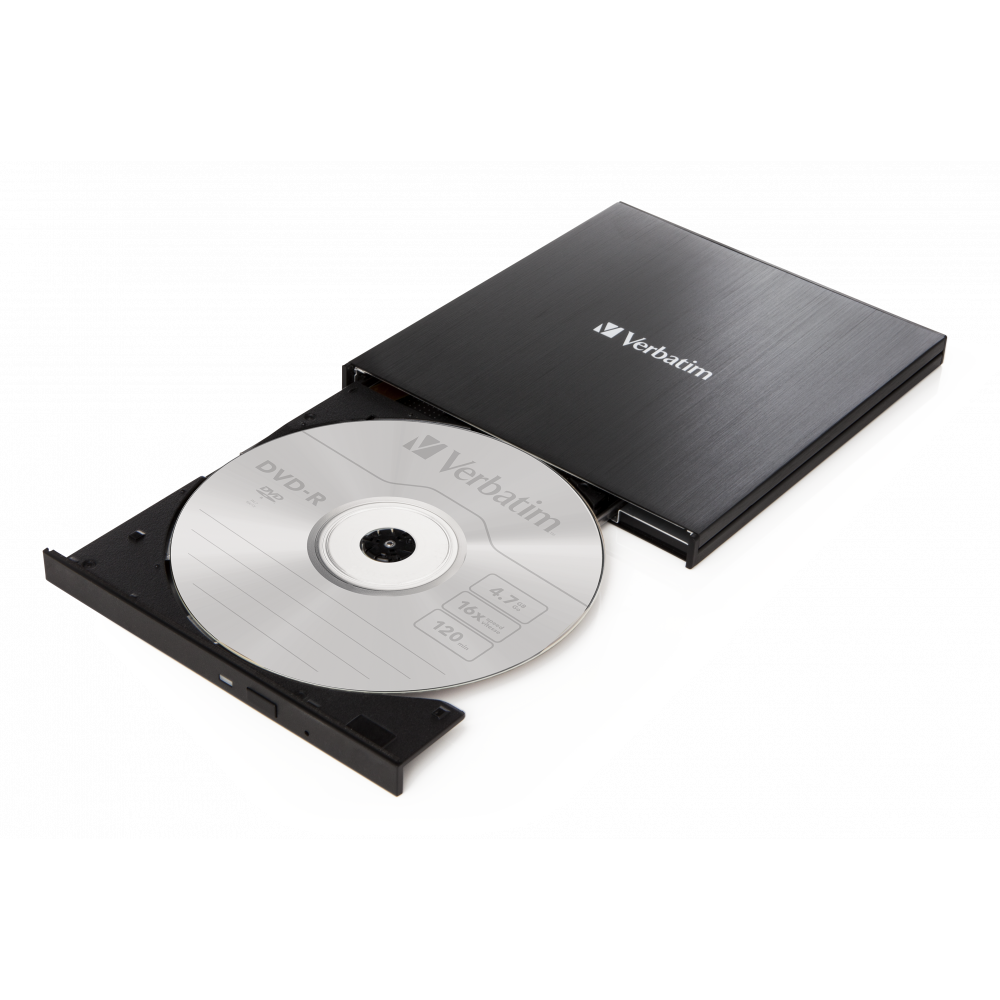CD og DVD brænder - Verbatim Slank ekstern med USB-C-forbindelse