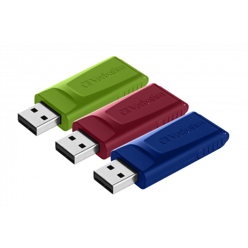 USB stik Verbatim Store 'n' Go Slider USB Drive 16GB (3-pack)