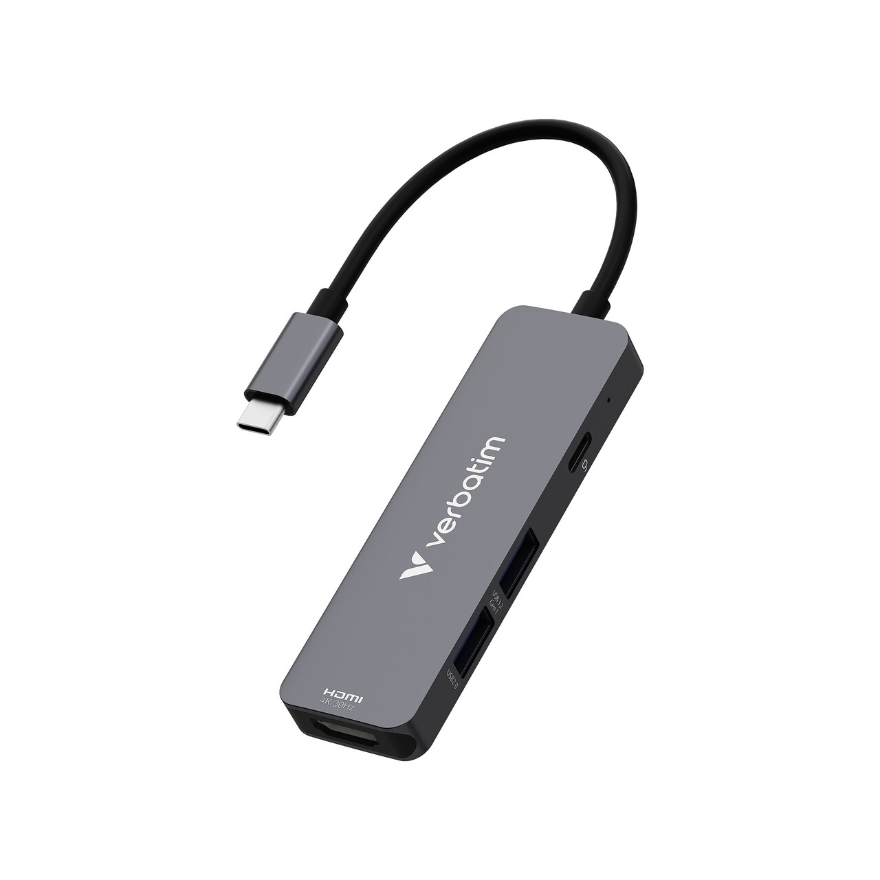 Multiport Hub - Verbatim USB-C Essentials - 4 Porte - Sort
