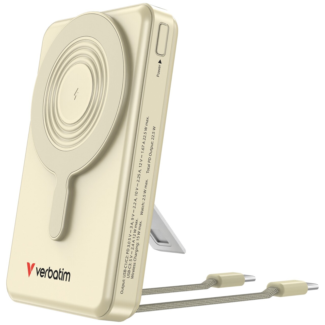 Verbatim VERBATIM Charge'n'Go 2C & Display PowerBank 10000 mAh Gold
