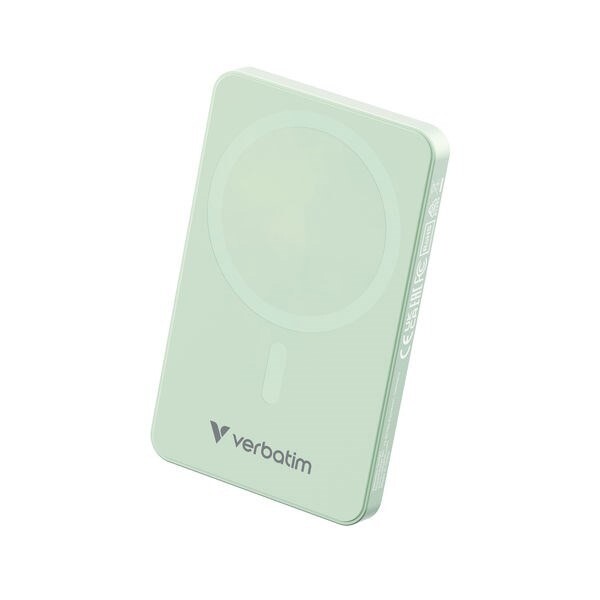 Verbatim VERBATIM Essentials Powerbank Magnet Wireless 5000Mah Green