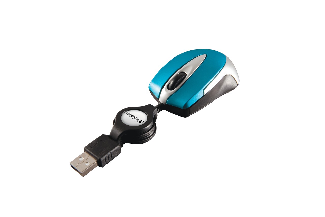 Verbatim Go Mini Optical Travel Mouse Caribbean Blue