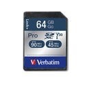 SD hukommelseskort - Verbatim - SDHC Pro Class 10 UHS-I - 64GB